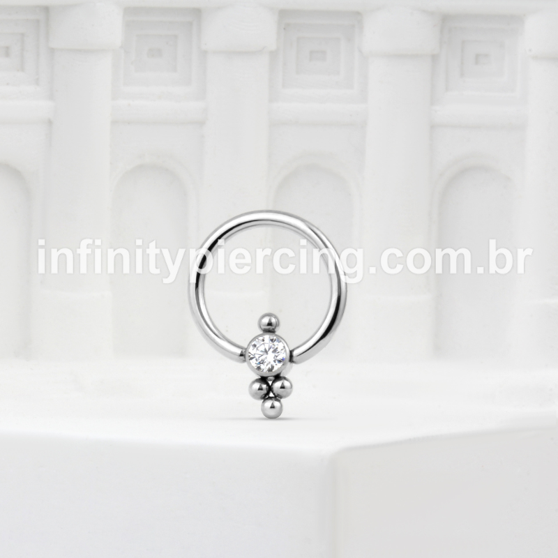 Piercing Captive Titânio 1 Zircônia