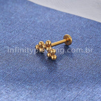 Piercing Labret Aço Cirúrgico Indiano