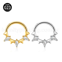 Piercing Argola Titânio Zircônia Cravejada