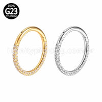 Piercing Argola Titânio Segmento Articulado Zircônia