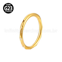 Piercing Argola Titânio Detalhada Com Zircônia