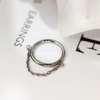 Piercing Argola Titânio Com Corrente