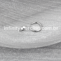 Piercing Captive Aço Cirúrgico 2 Pedras Zircônia