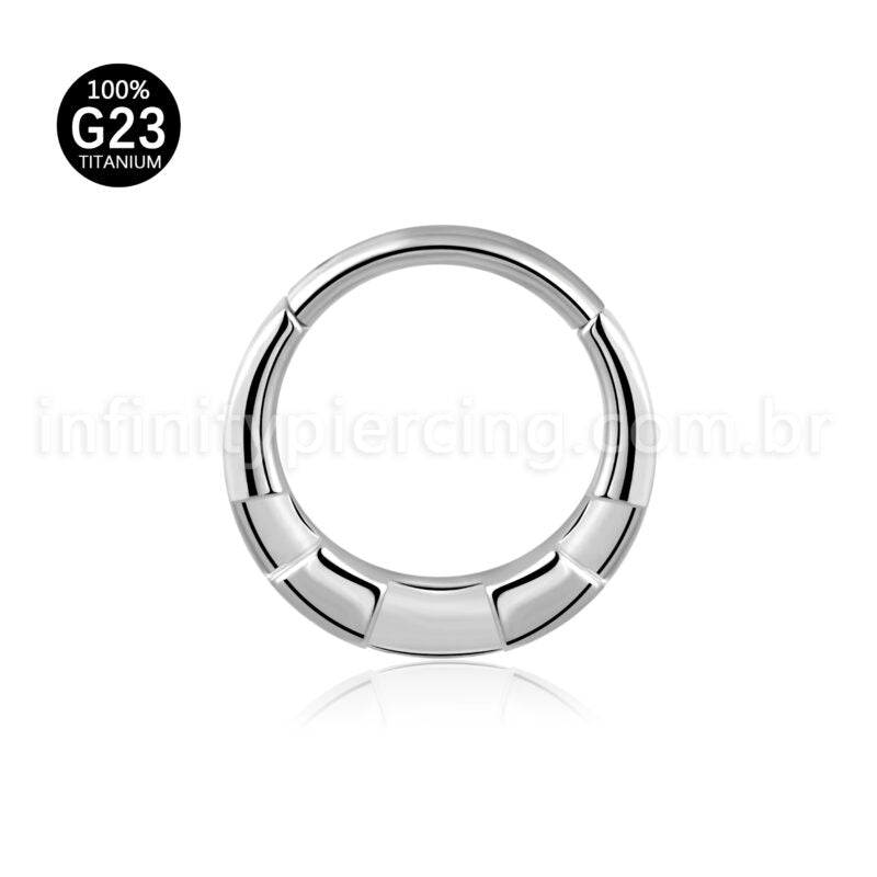 Piercing Argola Titânio Segmento Articulado Detalhada