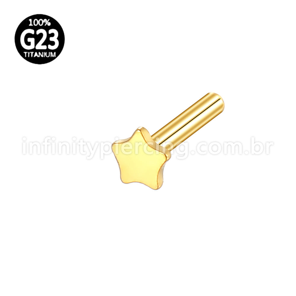 Haste Para Labret Titânio Base Estrela
