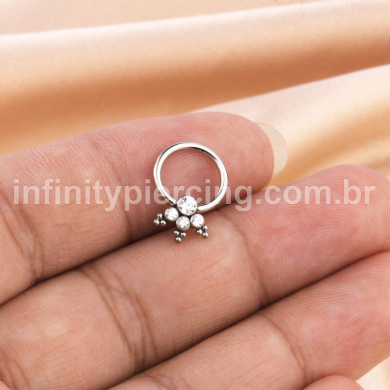 Piercing Captive Titânio Zircônia