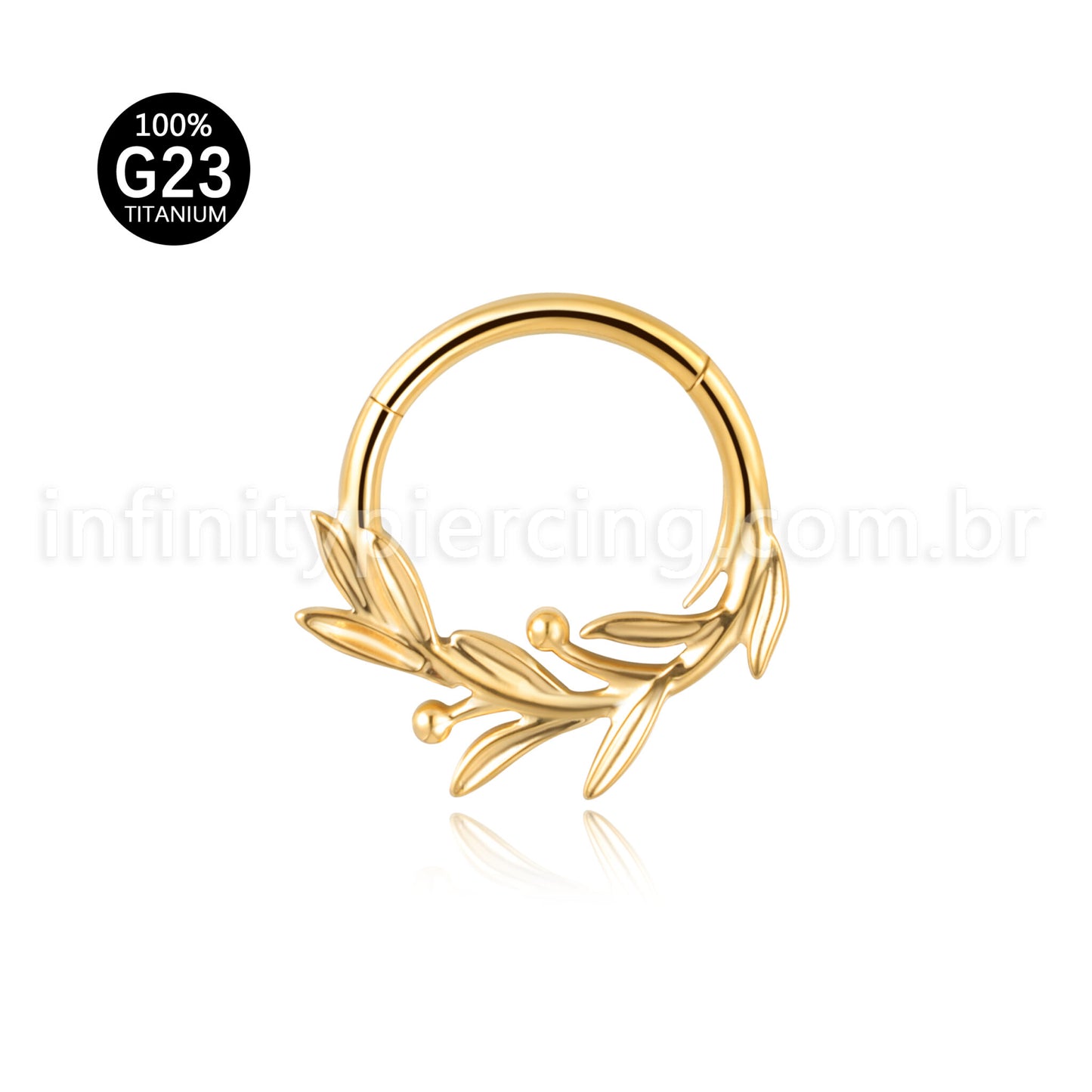 Piercing Argola Titânio Segmento Articulado Galho