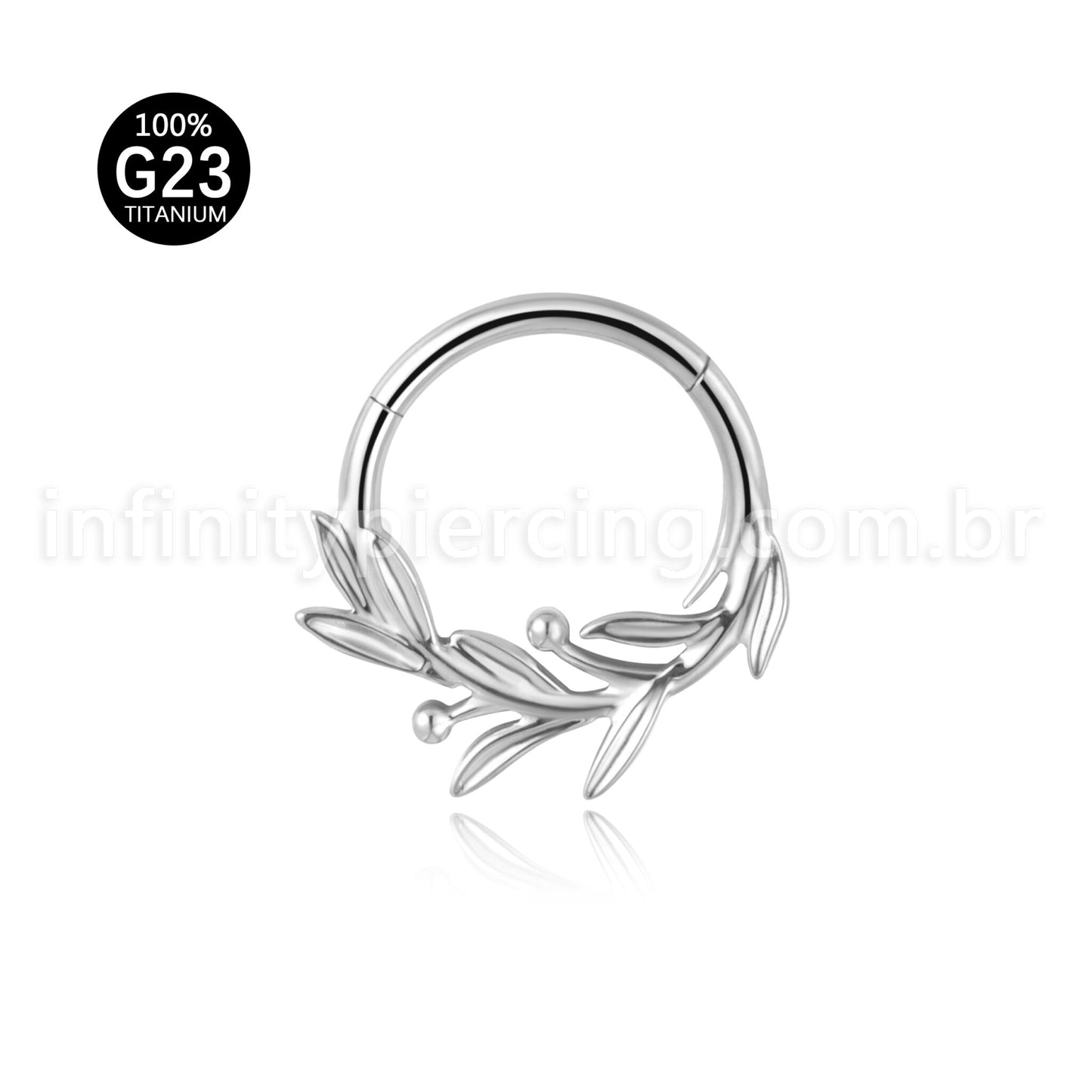 Piercing Argola Titânio Segmento Articulado Galho