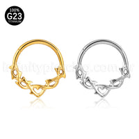 Piercing Argola Titânio Detalhada Espinhos