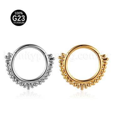 Piercing Argola Titânio Segmento Articulado Bolinhas
