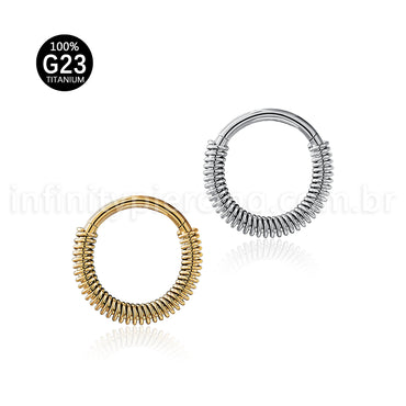 Piercing Argola Titânio Detalhe Arame