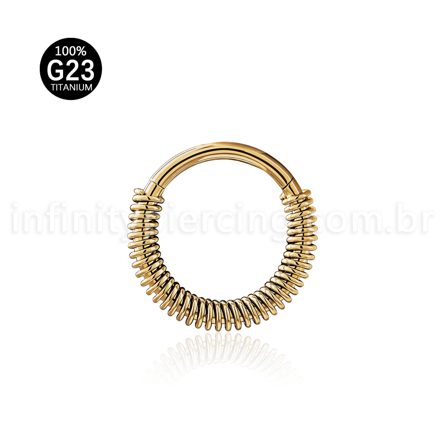 Piercing Argola Titânio Detalhe Arame
