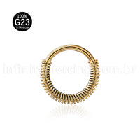 Piercing Argola Titânio Detalhe Arame