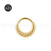 Piercing Argola Titânio Com Detalhe Torcido