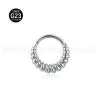 Piercing Argola Titânio Com Detalhe Torcido