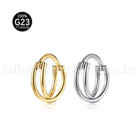 Piercing Argola Titânio Transpassada Lisa