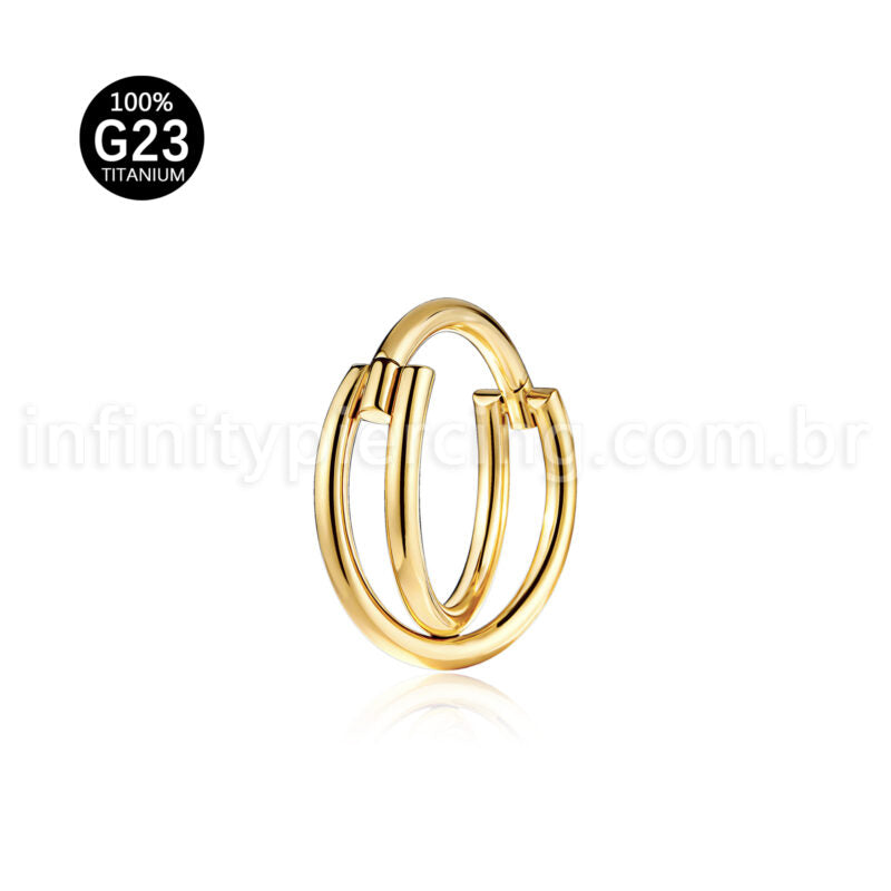 Piercing Argola Titânio Transpassada Lisa