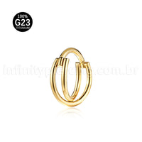Piercing Argola Titânio Transpassada Lisa