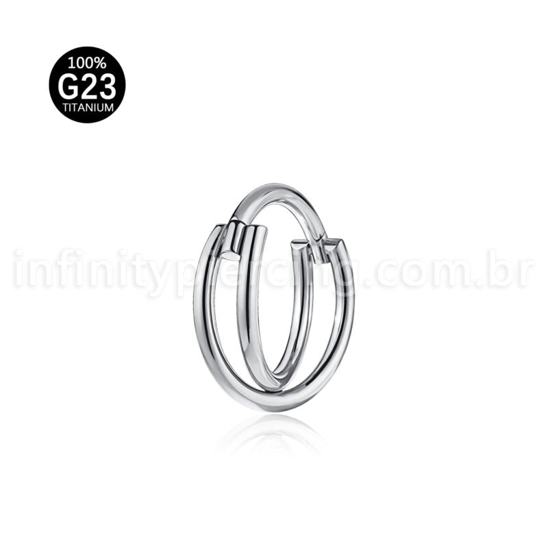 Piercing Argola Titânio Transpassada Lisa
