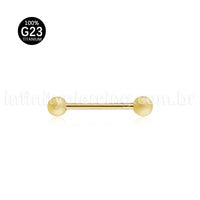 Piercing Barbell Titânio Com Bolinha Fosca