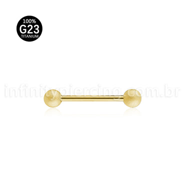 Piercing Barbell Titânio Com Bolinha Fosca