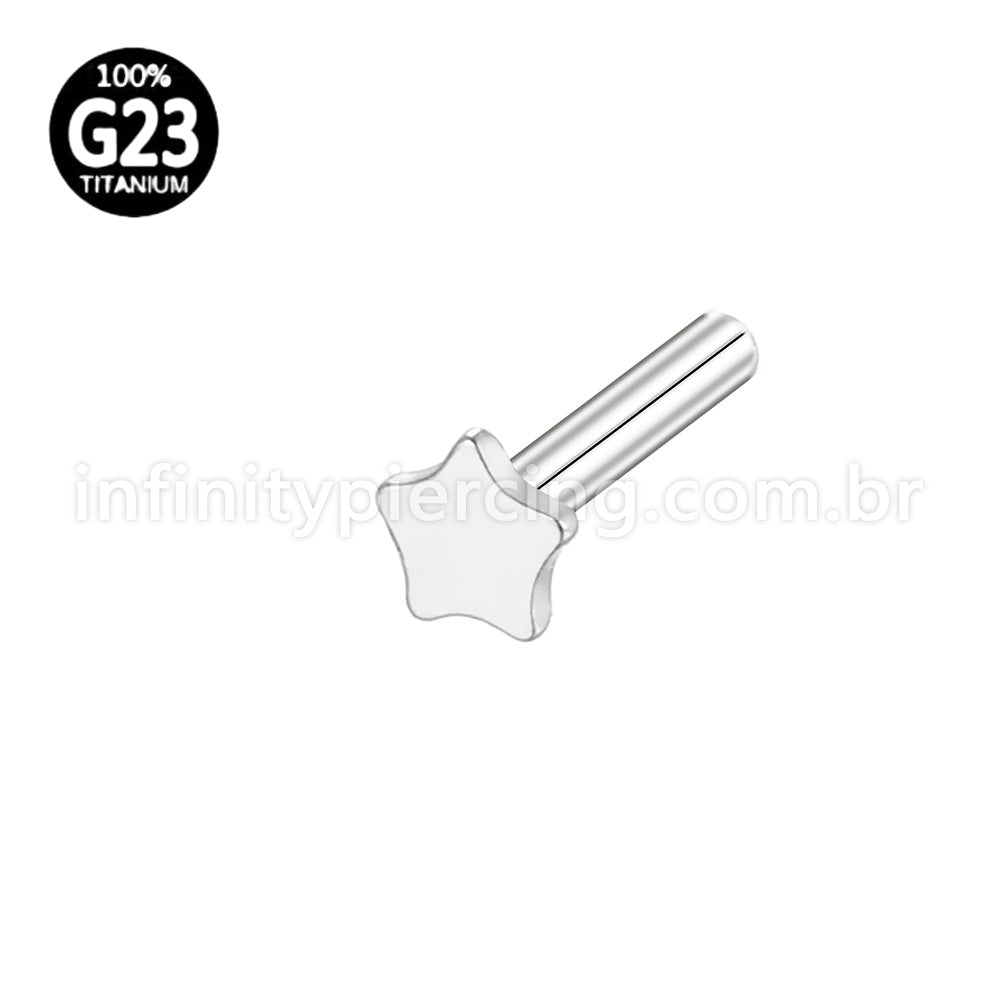 Haste Para Labret Titânio Base Estrela