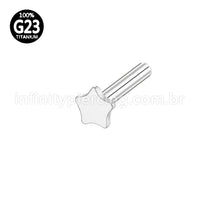Haste Para Labret Titânio Base Estrela