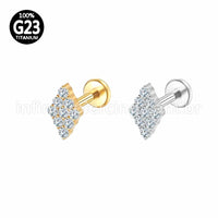 Piercing Labret Losango Com Zircônia