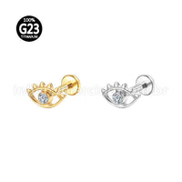 Piercing Labret Titânio Olho Zircônia