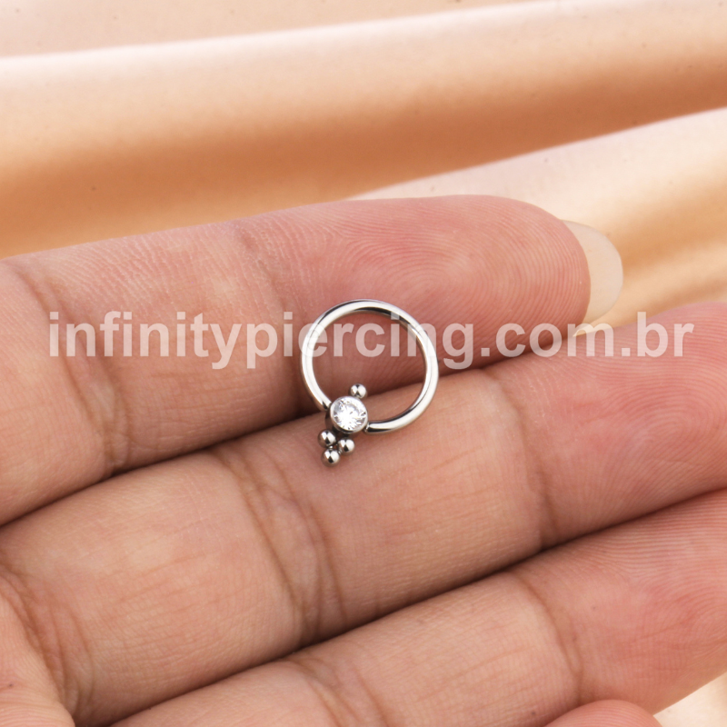 Piercing Captive Titânio 1 Zircônia