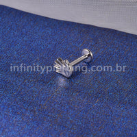 Piercing Labret Titânio Mão