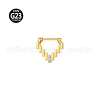 Piercing Argola Titânio Modelo V Zircônia
