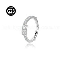 Piercing Argola Titânio Zircônia Cravejada