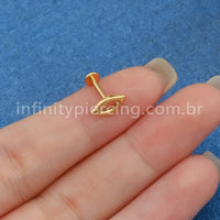 Piercing Labret Aço Cirúrgico Boca
