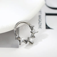 Piercing Argola Titânio Zircônia Cravejada
