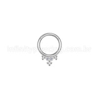 Piercing Argola Aço Cirúrgico Indiano Zircônia