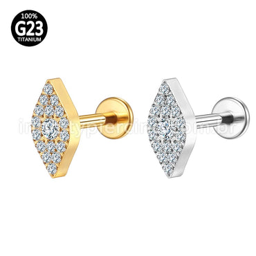 Piercing Labret Titânio Olho Zircônia