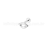 Piercing Labret Aço Cirúrgico Boca