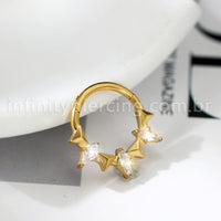 Piercing Argola Titânio Zircônia Cravejada