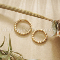 Piercing Argola Titânio Segmento Articulado Bolinhas