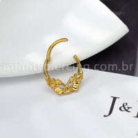 Piercing Argola Titânio Detalhada Asas