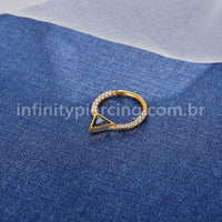 Piercing Argola Aço Cirúrgico Segmento Articulado Zircônia Furta Cor