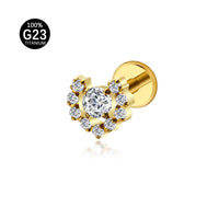 Piercing Labret Titânio G23 Premium com Design Minimalista e Sofisticado