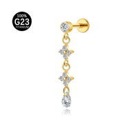 Piercing Labret Titânio G23 com Acabamento Premium e Personalidade Única