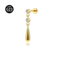 Piercing Labret Titânio G23 Hipoalergênico com Estilo Contemporâneo