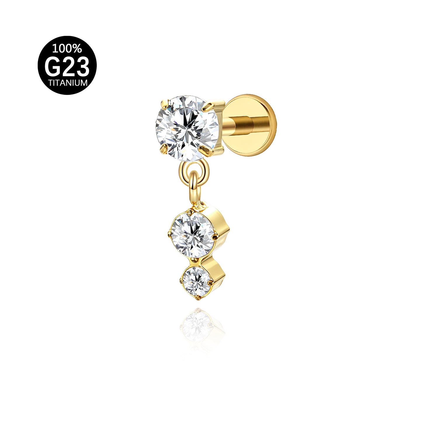 Piercing Labret Titânio G23 Premium com Design Minimalista e Sofisticado