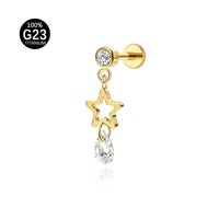 Piercing Labret Feminino com Design Delicado e Estilo Moderno