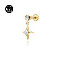 Piercing Labret Titânio G23 Hipoalergênico com Estilo Contemporâneo