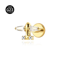 Piercing Labret Titânio G23 Joia Minimalista e Elegante