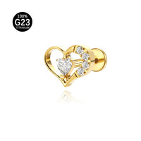 Piercing Labret Titânio G23 Joia Minimalista e Elegante
